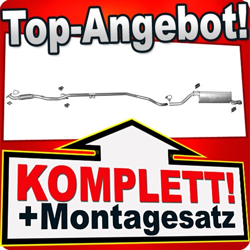 Auspuff für opel corsa 4 - corsa, 1.4